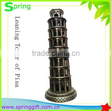 Promotion gift Metal Leaning Tower of Pisa ITALY Travel Souvenir 3D buliding