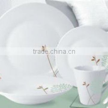 Colorful decal super white ceramic dinnerware set mexcian dinner set