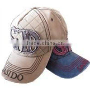stone washed pigment dyed fabric cutom baseball cap