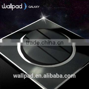 New Arrival Wallpad Black Waterproof Acrylic Glass 110~250V EU UK 3 Gang 1 Way Switch Power Supply Push Press Button Switch
