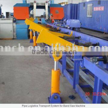 Pipe Roller Conveyor System for Band Saw Machine