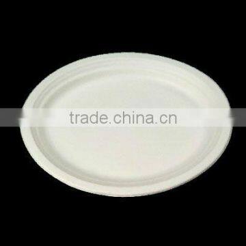 12.6" Oval paper pulp/bagasse plate