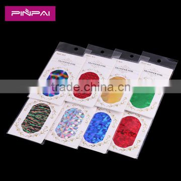 Newest 8 clolors Nail Art transfer for Aluminium Nail foil sticker Tips