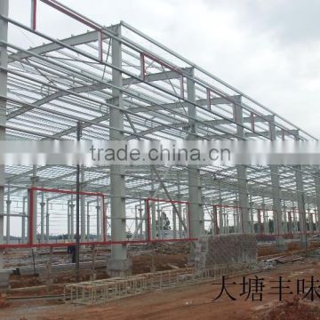 design and fabrication of large span steel structure for warehouse/workshop/