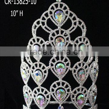 AB Rhinestone China Pageant Crown Wholesale Crowns