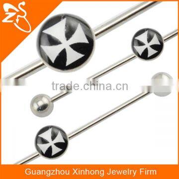 fashion 316L epoxy cross industrial barbell piercings