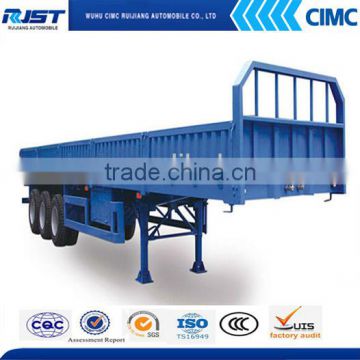 CIMC heavy duty trailer chassis 60ton sidewall detachable cheap cargo trailer for tractor