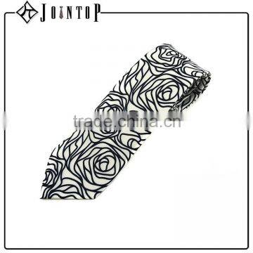 Custom girl fashion digital print silk tie for wholesale