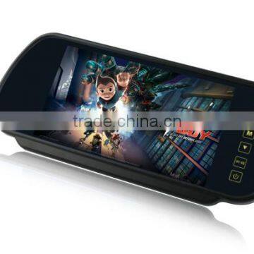 7" Universal 16:9 Touch Key Mirror Monitor Custom Rear View Mirror photo-2