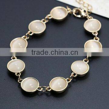 Latest design elegant women round opal bracelet