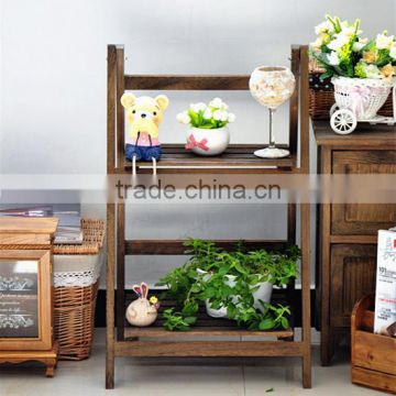 Home indoor antique decorative flower Rack made of wood and with high quality