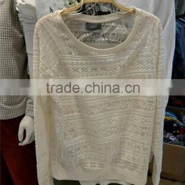 Custom Crochet Lace Ladies Top Fashion Blouse Design