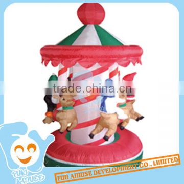 Funny inflatable Christmas carousel for sale