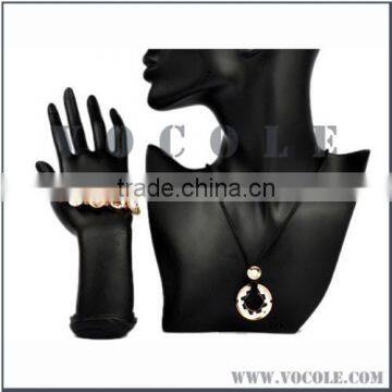 multiple color stainless steel necklace & bracelet set