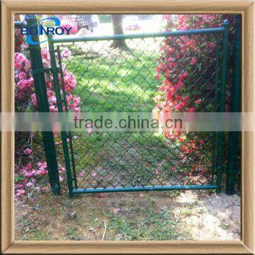 pvc coated chain link yard fence with gate