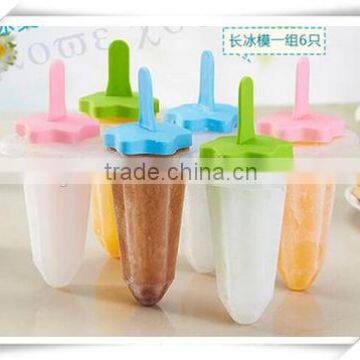 6pcs wholesale homemade plastic ice lolly cream pop mould ic004