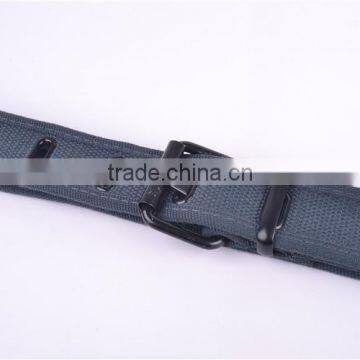 3.8cm Fabric Belt With Alloy Pin Buckle Big Flat Hole Fabric Belt photo-5