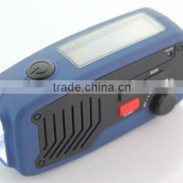 Dynamo, Solar, Radio, Alarm Flashlight