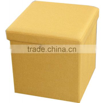 Bedroom Furniture! Imitation linen yellowfolding storage stool