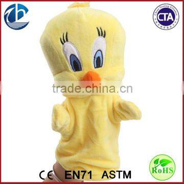 Cartoon Character Hand Puppet,2016 Customize Plush Animal Hand Puppet