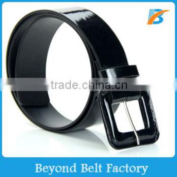 Black Patent Leather Belt for Women in Stock