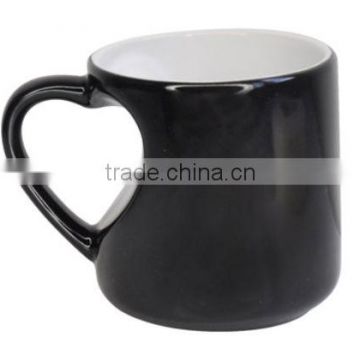 12oz color changing ceramic mug,blank mugs for sublimation printing,plain white ceramic mug