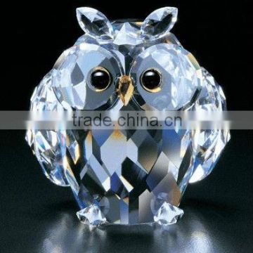 Transparent Small Crystal Owl Figurines For Business Gifts