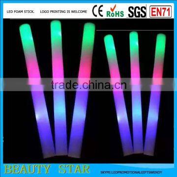 2016 Cheapest wholesale light up led flashing foam stick for party,event,festival