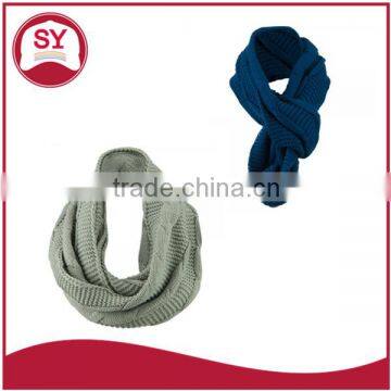 Custom logo Cable Round Knitted Neck Warmer