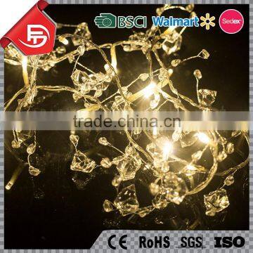 TZFEITIAN fairy warm white battery operated diamond string lights outdoor