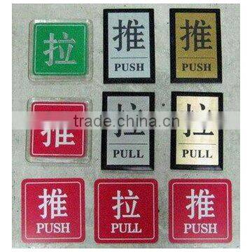 acrylic indication sign