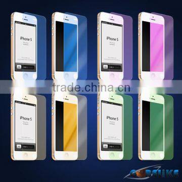 Full Color Tempered Glass Screen Protector for Galaxy S5 Colorful Tempered Glass Screen Film