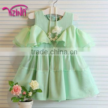 Fashion hand made kids party wear flower girl dress