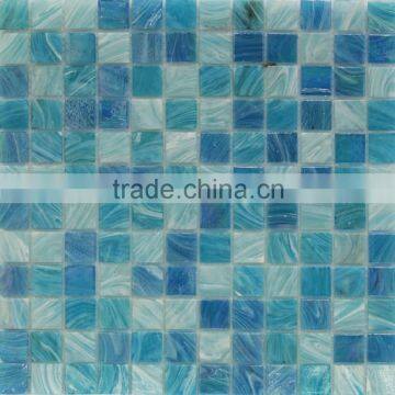 Aquatic Sky Blue 1x1 Squares Glass Mosaic Tiles