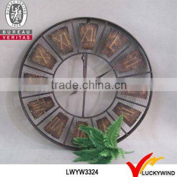 Shabby Chic Vintage Antique Round Metal Wall Clock