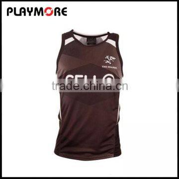 Custom sublimated rugby league training singlet