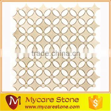 Natural Beige Marble Mosaic Tile Polished Surface photo-3