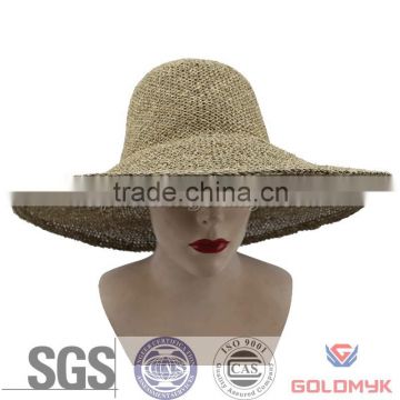 Cheap fashion ladies straw hats plain hat