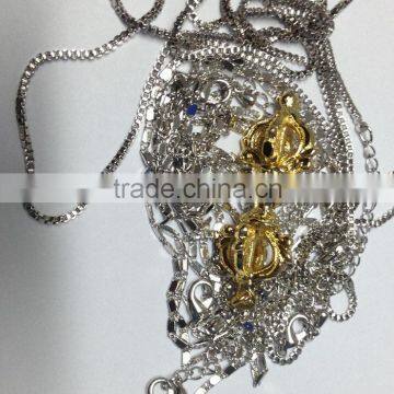 Stainless steel decorative chain necklace diamond ornament made sample processing