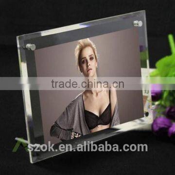 Factory price clear acrylic beautiful girl sex photo frame for desktop