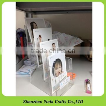 Manufacture acrylic flyer display stand clear display stand for flyer