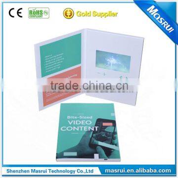 Custom printed paper with LCD video player tv card