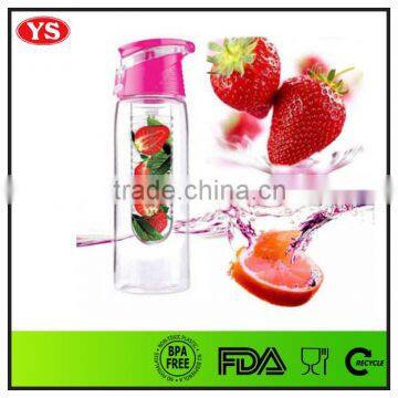700ml tritan plastic drink juice bottle with fruit infuser