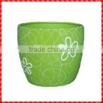 Beautiful handmade terracotta garden green christmas tree planter