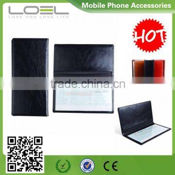 China Supplier 2016 Hottest Sell Simple Long Style Leather Passport Holder for Promotion, Custom Travel Passport Holder.