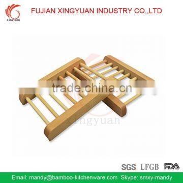 New Arrival Pack Of 2 Unpolished Wooden Dowel Soap Dishes Holder Racks