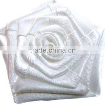 Handmade Satin Ribbon Rose Flower DIY Craft Wedding Dress Flower Appliques/sequin Appliques/satin Flower photo-2