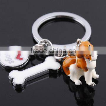 metal dog keychain