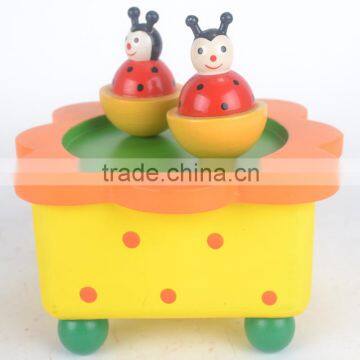 Baby Children Dancing Figure Wooden Musical Money Box Music Box photo-2