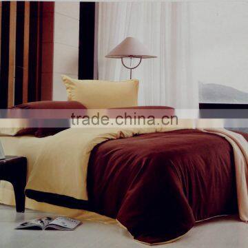 Hot sale 100% microfiber polyester plain dyed peach skin comforter sets